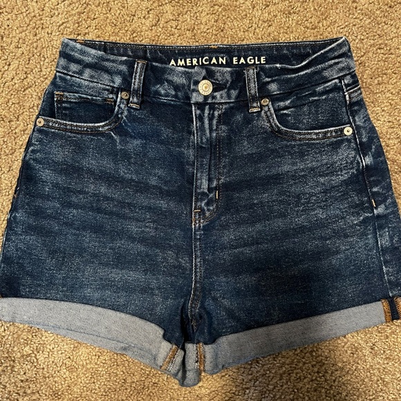 American Eagle Outfitters Dark Blue Jean Shorts SIZE 2 - Picture 1 of 6